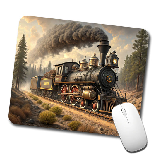 Old West Steam Locomotive Western Low Profile Mouse Pad Mat