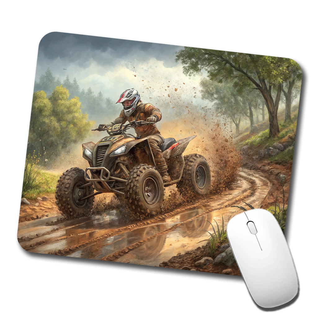 Quad ATV Off-Road Mud Racing Low Profile Mouse Pad Mat