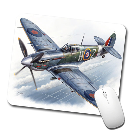 Spitfire WWII British Fighter Plane Low Profile Mouse Pad Mat