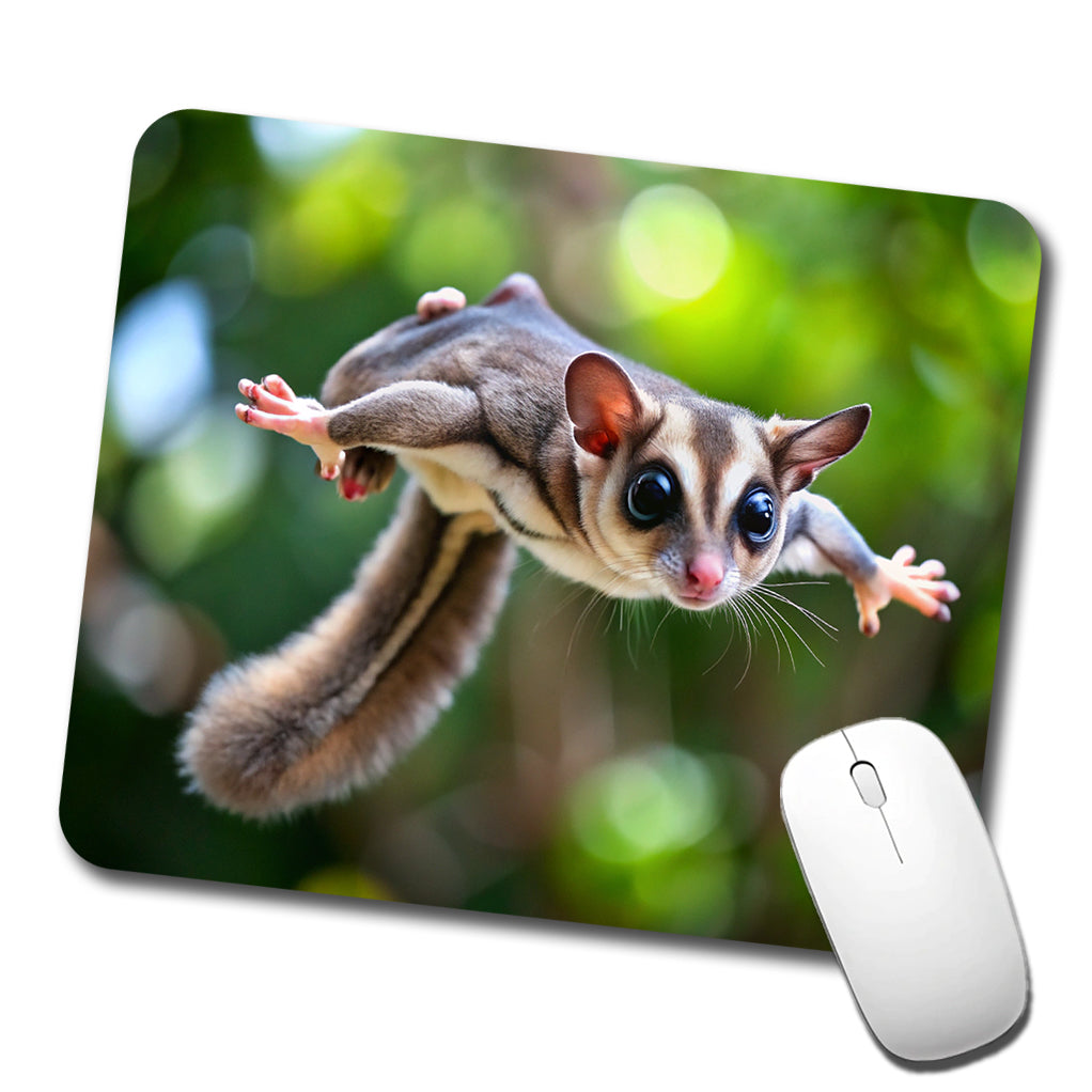 Sugar Glider Flying Gliding Low Profile Mouse Pad Mat