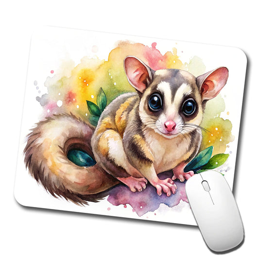Sugar Glider Watercolor Low Profile Mouse Pad Mat