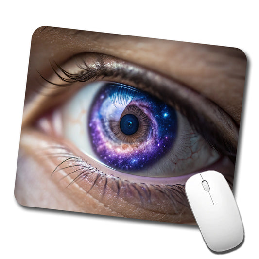 The Galaxy Seen Through Her Eyes Low Profile Mouse Pad Mat