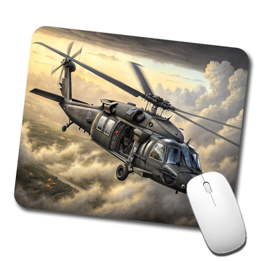 UH-60 Black Hawk US Helicopter Low Profile Mouse Pad Mat