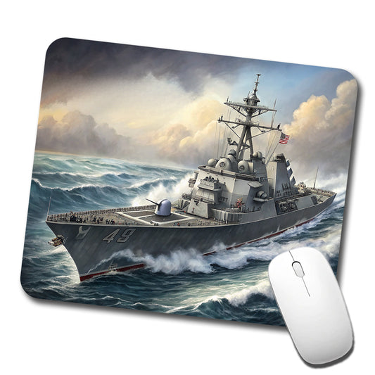 US Navy Destroyer Underway Low Profile Mouse Pad Mat