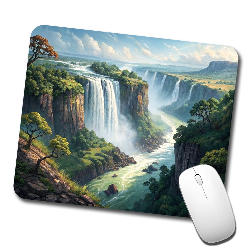 Victoria Falls Zimbabwe Zambia Africa Low Profile Mouse Pad Mat