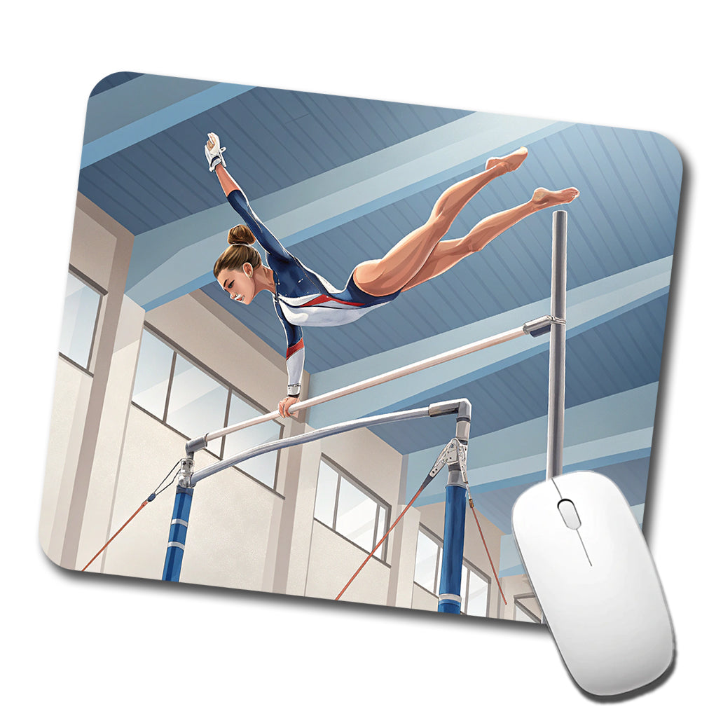 Women's Gymnastics Uneven Bars Low Profile Mouse Pad Mat