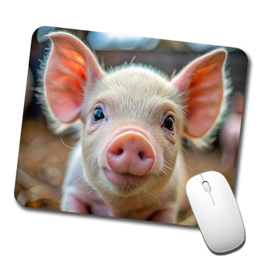 Baby Pig Face Low Profile Mouse Pad Mat