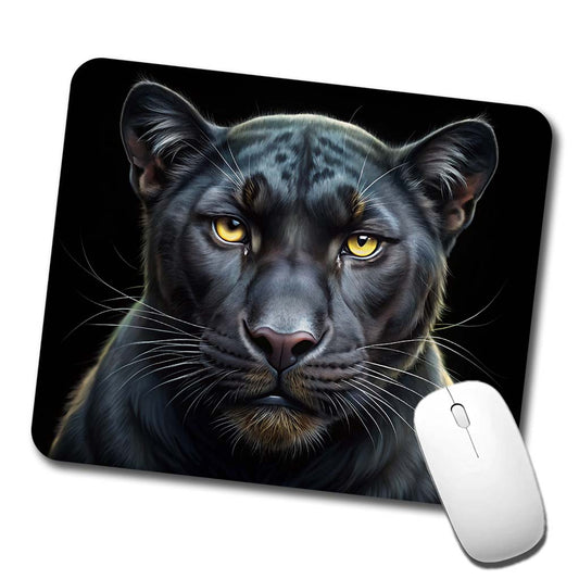 Black Panther Face Art Low Profile Mouse Pad Mat