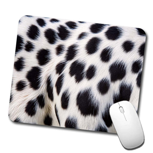 Dalmatian Dog Fur Spotted Pattern Low Profile Mouse Pad Mat