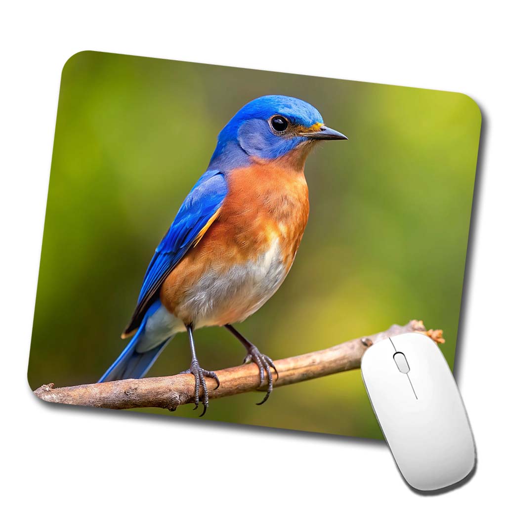 Eastern Bluebird Backyard Bird Low Profile Mouse Pad Mat