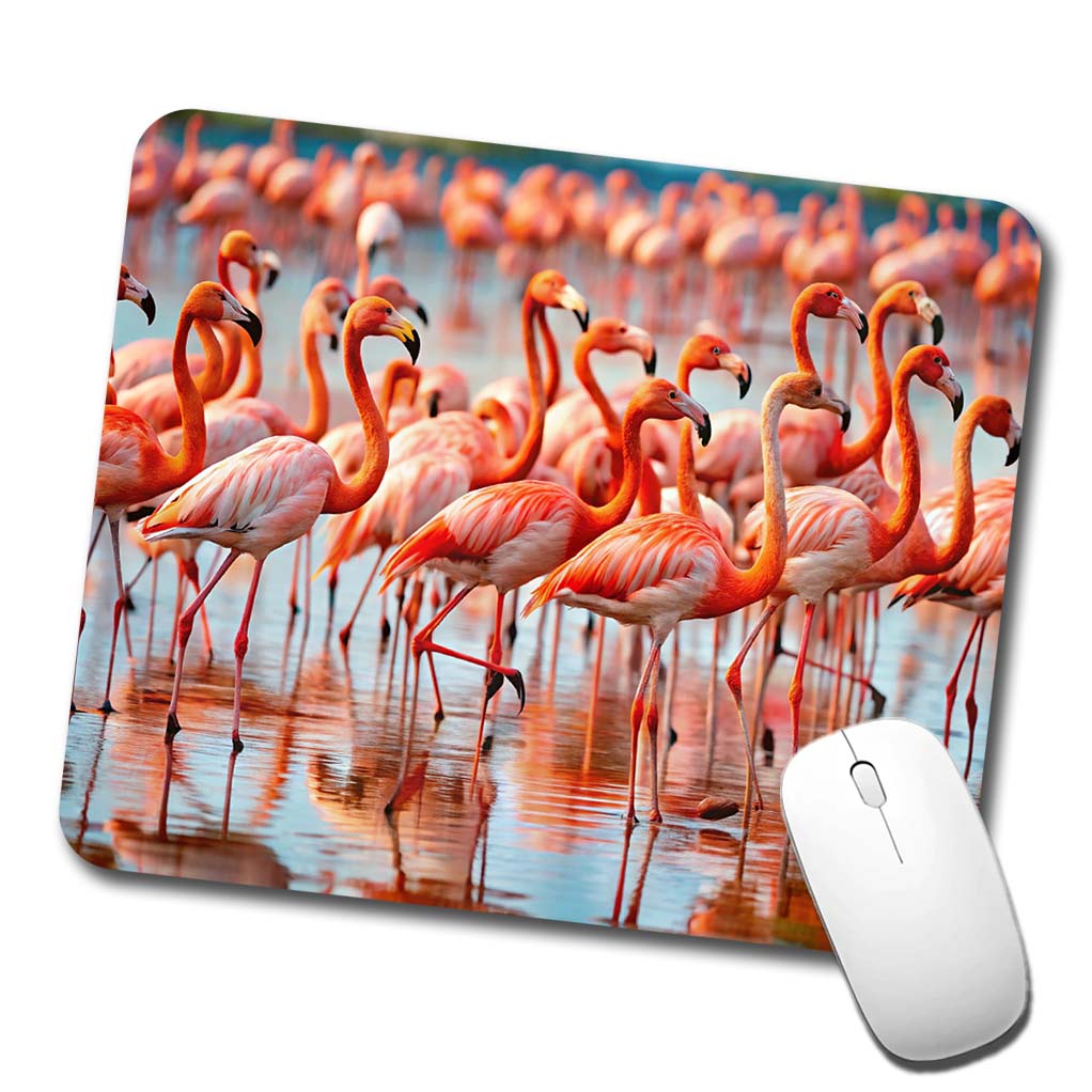 Flamingos Low Profile Mouse Pad Mat