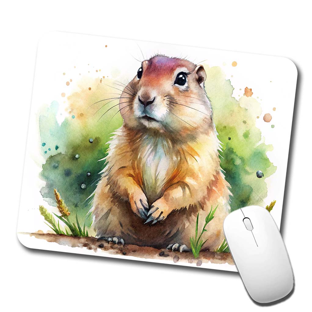 Gopher Watercolor Low Profile Mouse Pad Mat