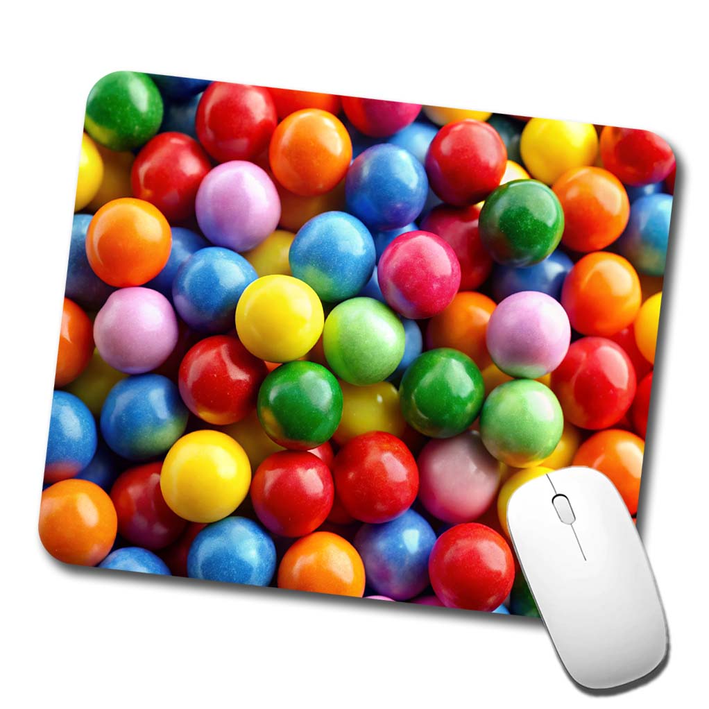 Gumballs Colorful Candy Low Profile Mouse Pad Mat
