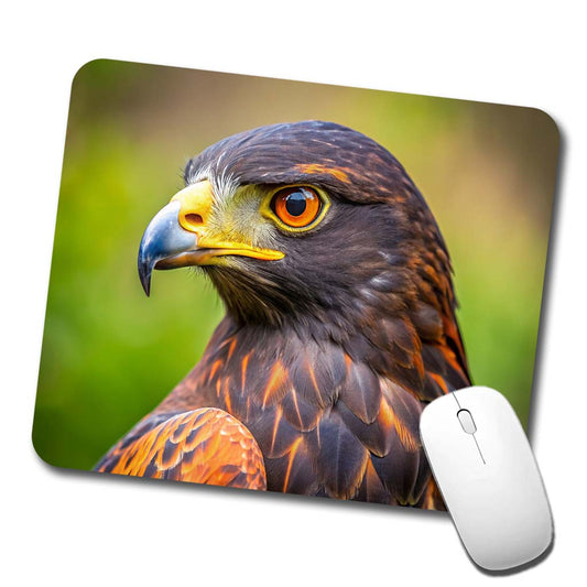 Harris's Hawk Raptor Bird Of Prey Low Profile Mouse Pad Mat