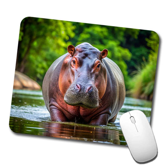 Hippopotamus Low Profile Mouse Pad Mat