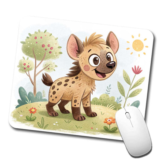Hyena Children's Illustration Style Low Profile Mouse Pad Mat