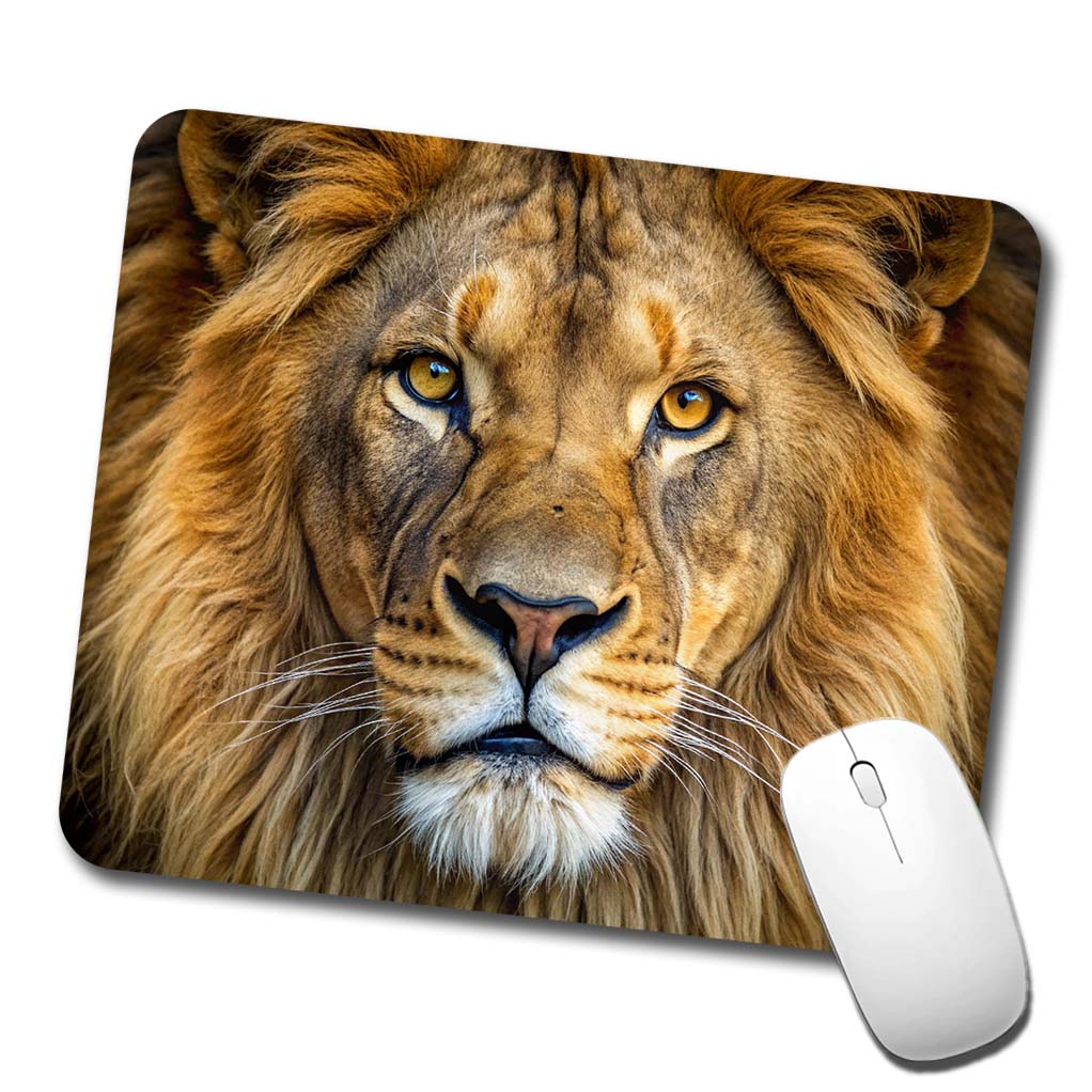 Lion Face Low Profile Mouse Pad Mat