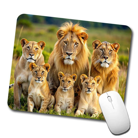 Lion Pride Family Low Profile Mouse Pad Mat