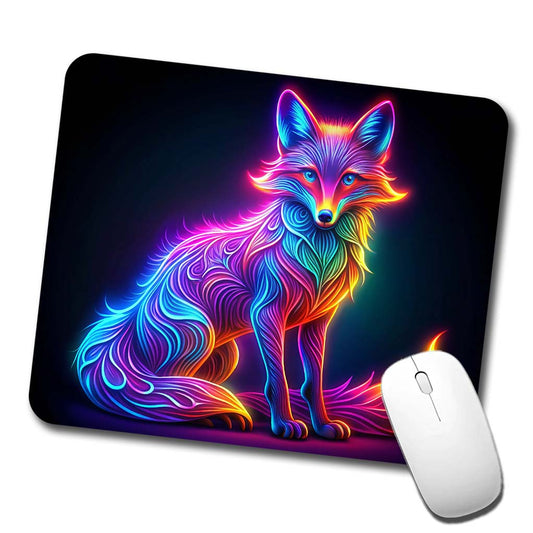 Neon Fox Low Profile Mouse Pad Mat