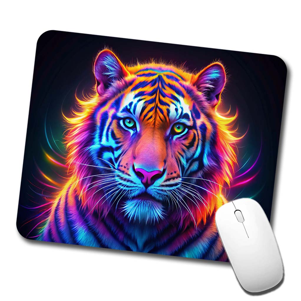 Neon Tiger Low Profile Mouse Pad Mat