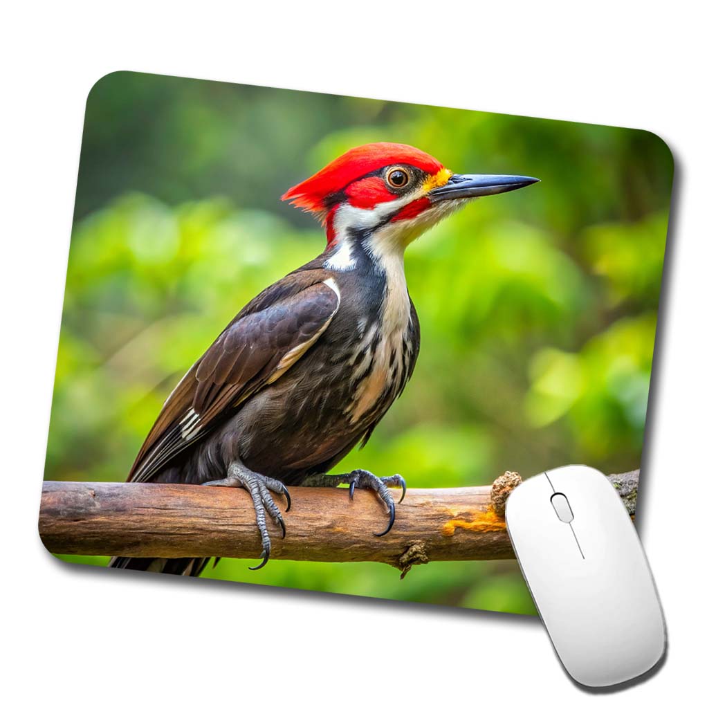 Pileated Woodpecker Backyard Bird Low Profile Mouse Pad Mat