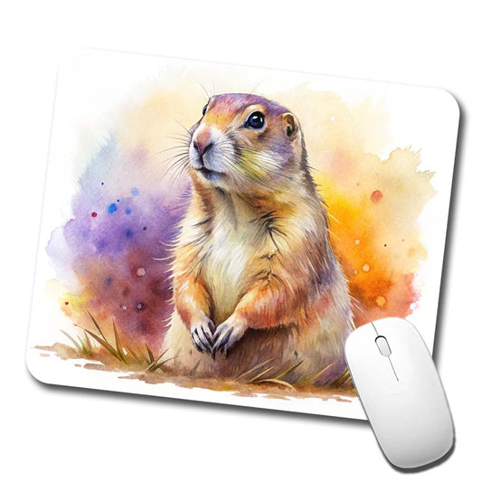 Prairie Dog Watercolor Low Profile Mouse Pad Mat