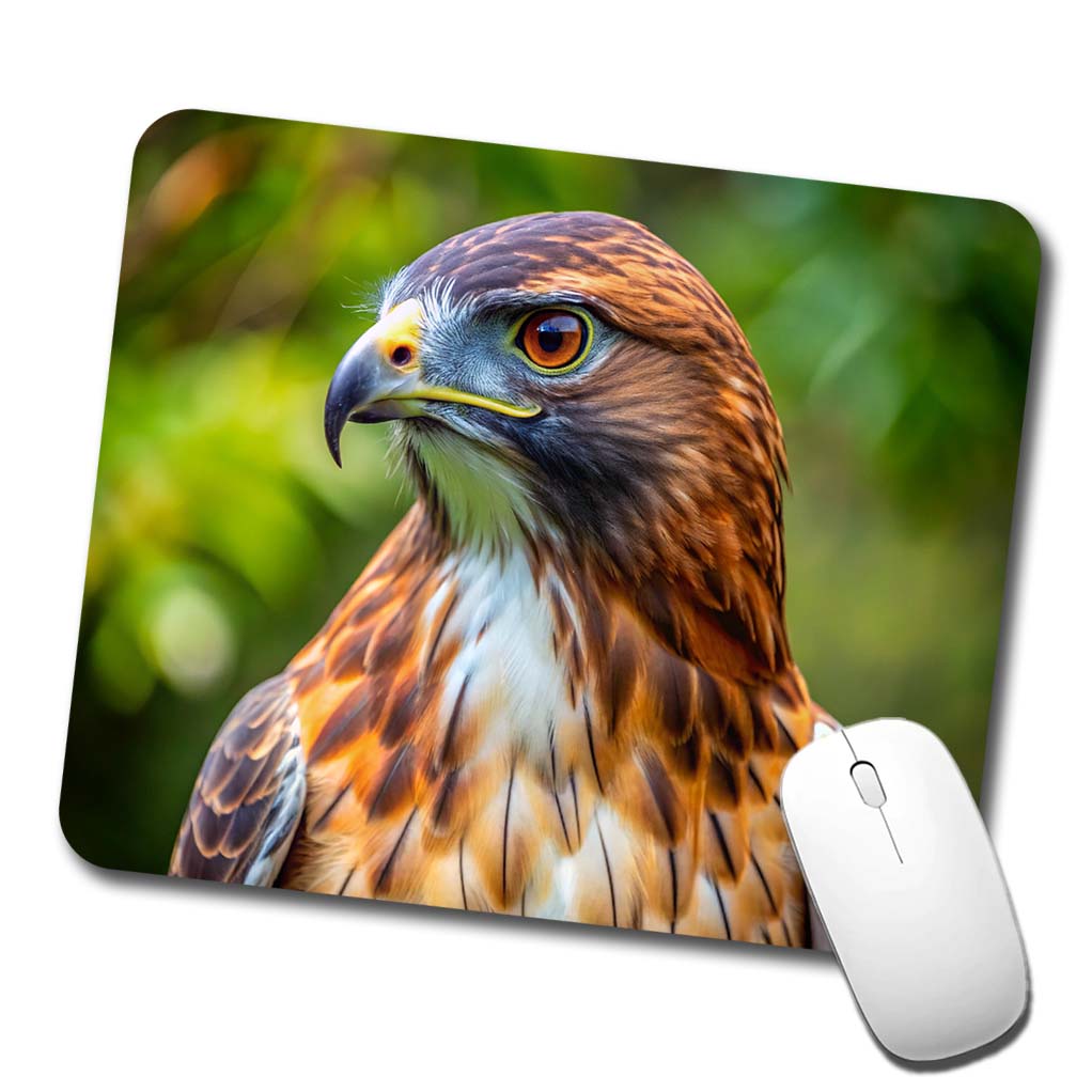 Red-Tailed Hawk Raptor Bird Of Prey Low Profile Mouse Pad Mat