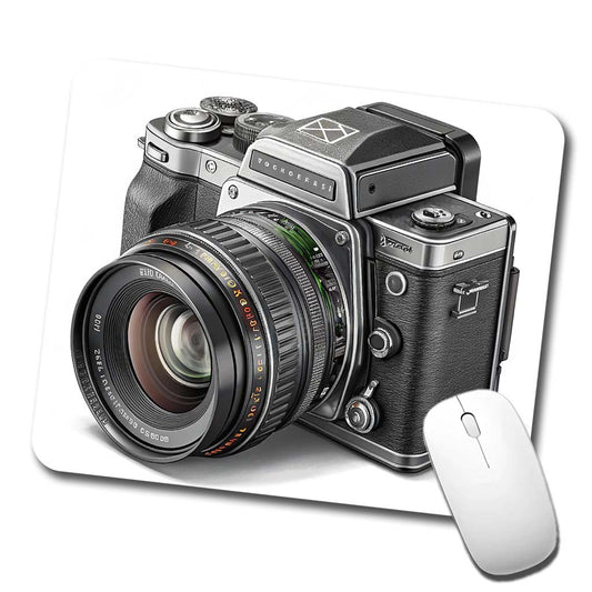 Retro Medium Format Photography Camera Low Profile Mouse Pad Mat