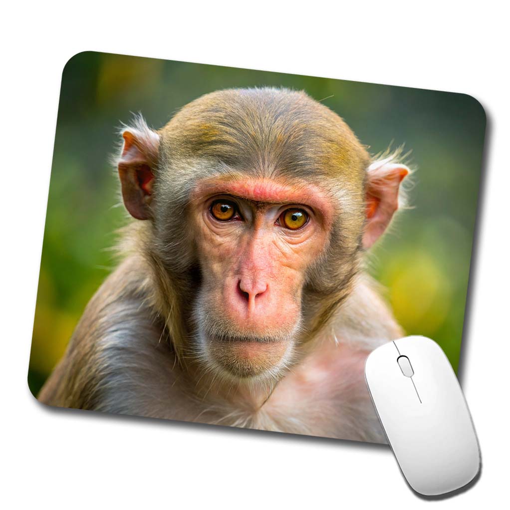 Rhesus Macaque Monkey Low Profile Mouse Pad Mat