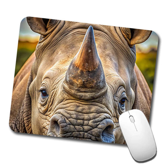 Rhinoceros Face Low Profile Mouse Pad Mat