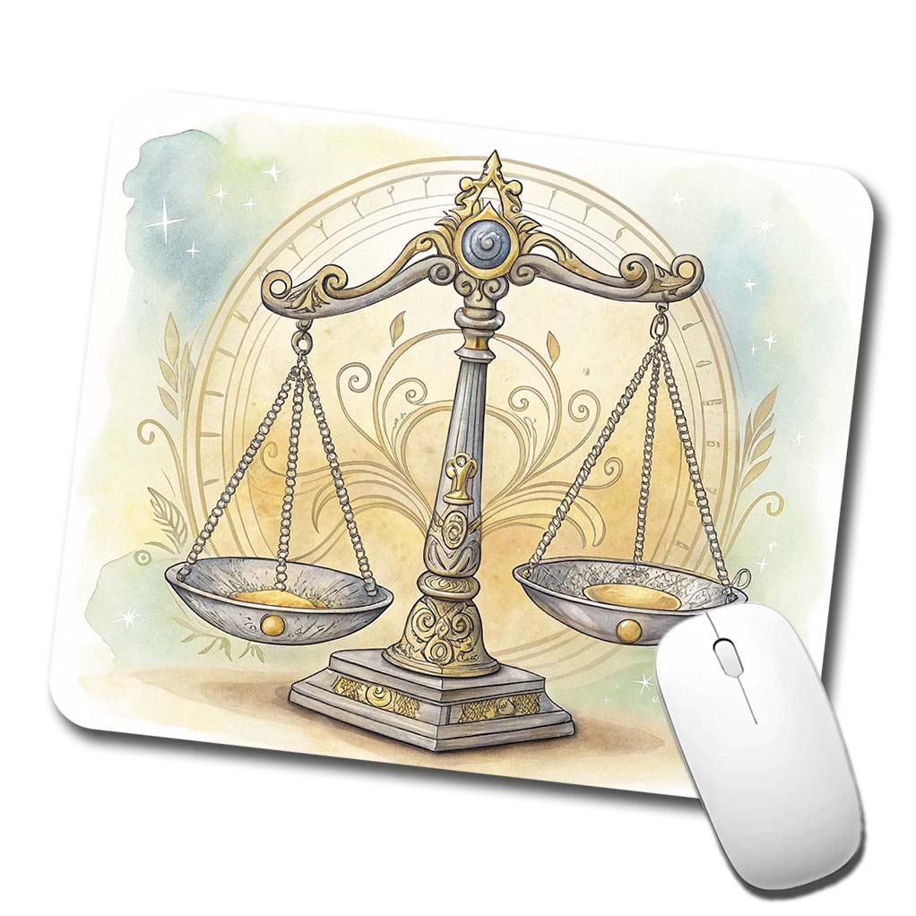 Scales Of Justice Lawyer Judge Paralegal Low Profile Mouse Pad Mat