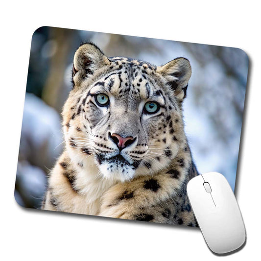 Snow Leopard Low Profile Mouse Pad Mat