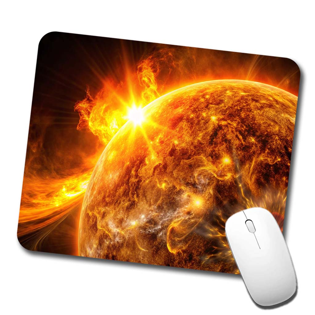Solar Flare on the Sun Sci-fi Low Profile Mouse Pad Mat