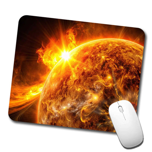 Solar Flare on the Sun Sci-fi Low Profile Mouse Pad Mat