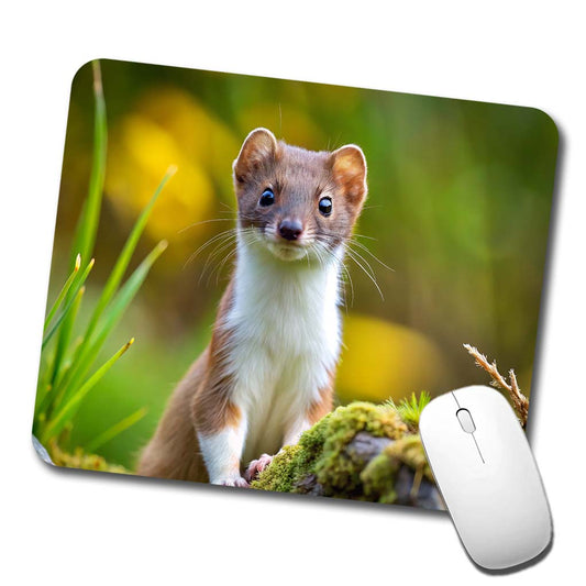 Stoat Ermine Low Profile Mouse Pad Mat