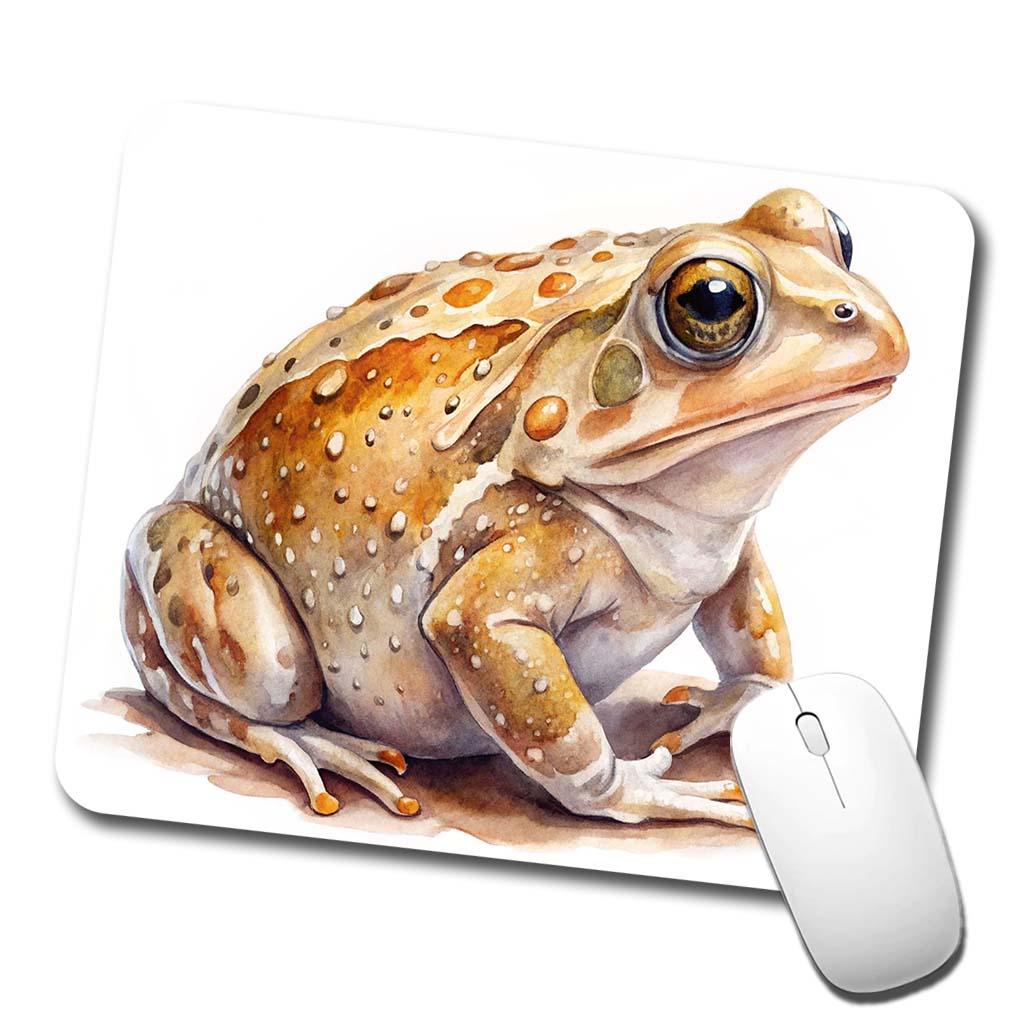 Tan Frog Watercolor Low Profile Mouse Pad Mat