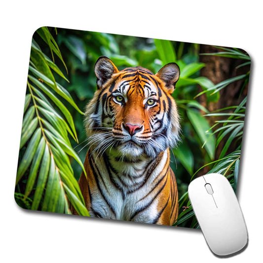 Tiger In The Jungle Low Profile Mouse Pad Mat