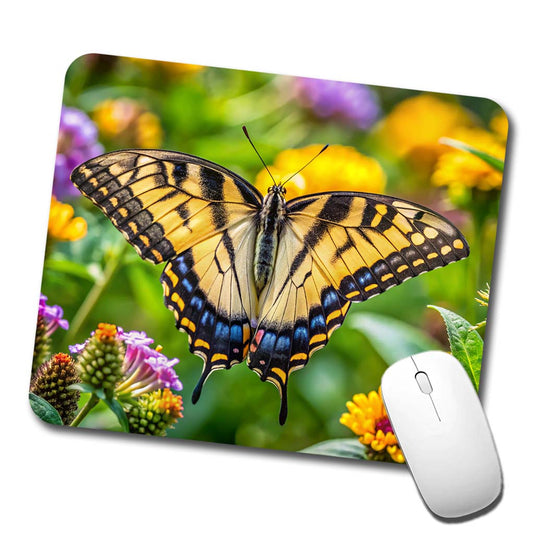 Tiger Swallowtail Butterfly Low Profile Mouse Pad Mat