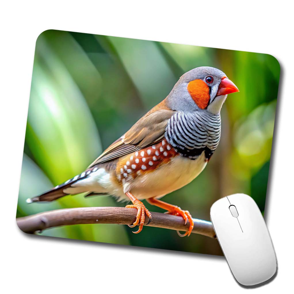 Zebra Finch Backyard Bird Low Profile Mouse Pad Mat