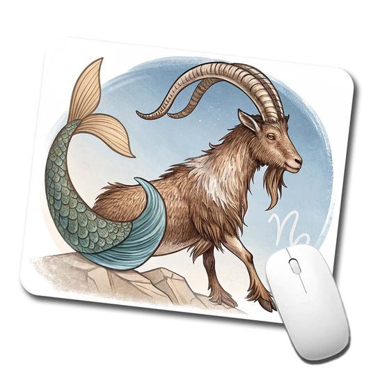 Zodiac Horoscope Symbol Capricorn Sea Goat Low Profile Mouse Pad Mat