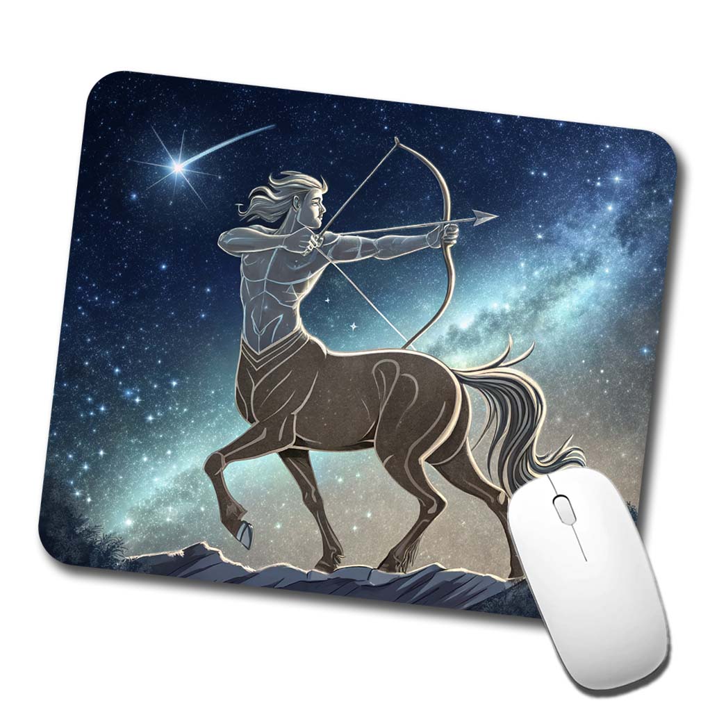 Zodiac Horoscope Symbol Sagittarius Centaur Low Profile Mouse Pad Mat
