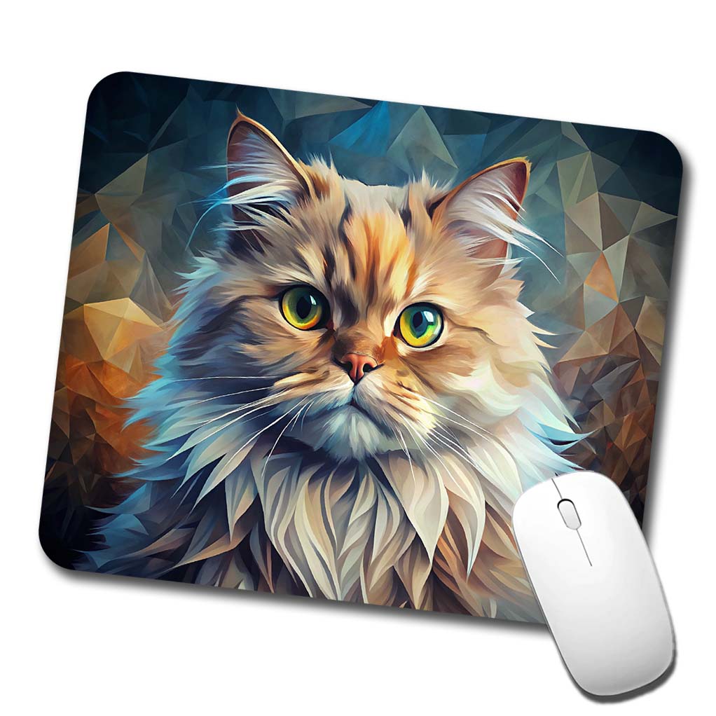 Persian Cat Contemporary Art Low Profile Mouse Pad Mat