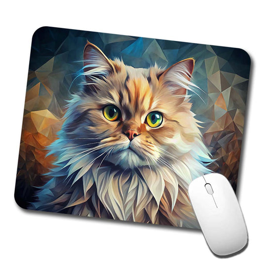 Persian Cat Contemporary Art Low Profile Mouse Pad Mat