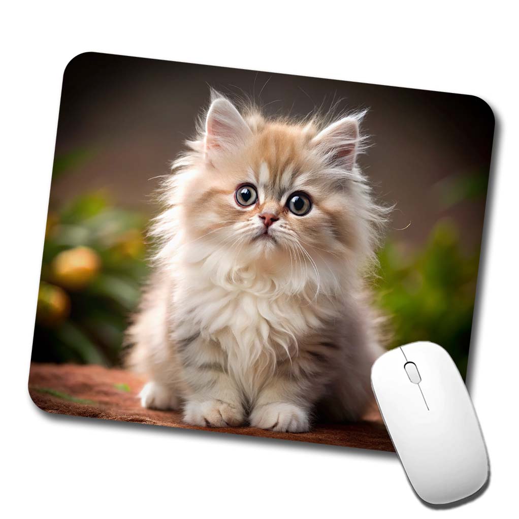 Persian Cat Kitten Photo Low Profile Mouse Pad Mat