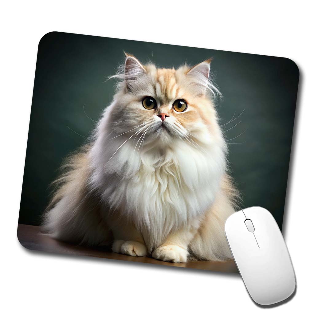 Persian Cat Photo Low Profile Mouse Pad Mat