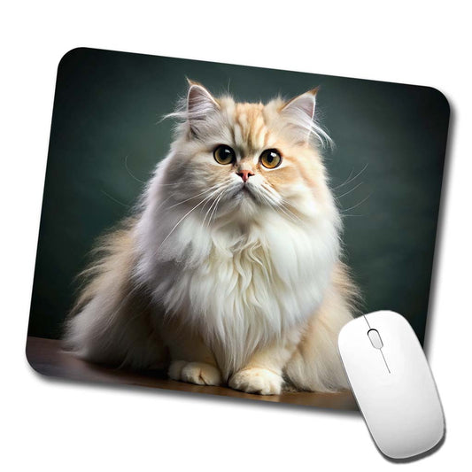 Persian Cat Photo Low Profile Mouse Pad Mat