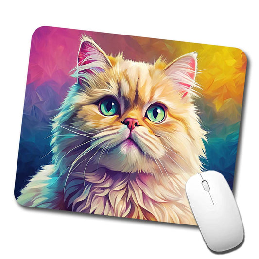 Persian Cat Pop Art Low Profile Mouse Pad Mat