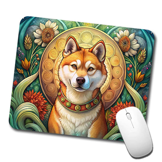 Akita Dog Art Nouveau Low Profile Mouse Pad Mat