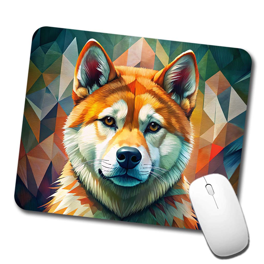 Akita Dog Contemporary Art Low Profile Mouse Pad Mat