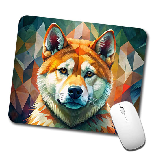 Akita Dog Contemporary Art Low Profile Mouse Pad Mat
